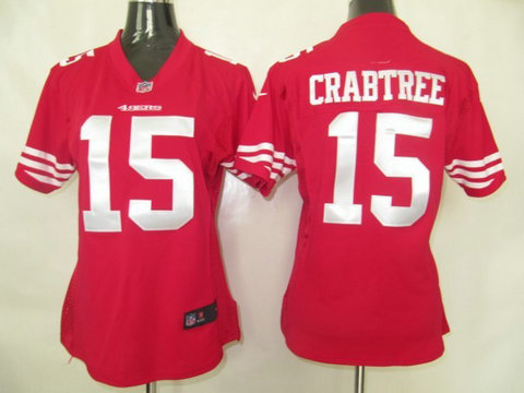 Discount Womens Nike San Francisco 49ers 15 Crabtree Red Game
